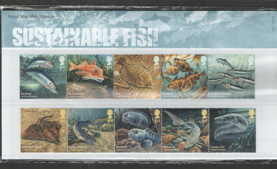 (image for) 2014 Sustainable Fish Royal Mail Presentation Pack 499 - Click Image to Close